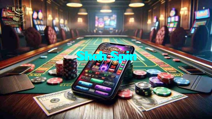 Shah Spin casino presented on mobile device in Pakistan with slots and live games